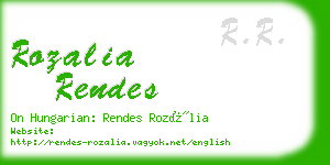 rozalia rendes business card